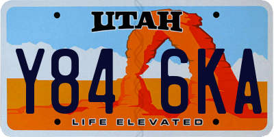 UT license plate Y846KA