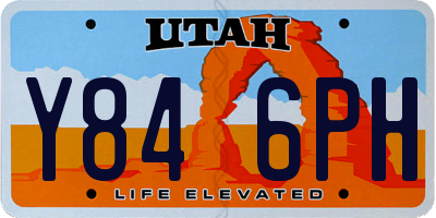 UT license plate Y846PH