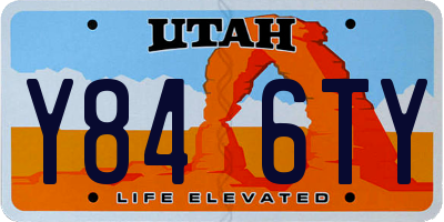 UT license plate Y846TY