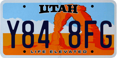 UT license plate Y848FG