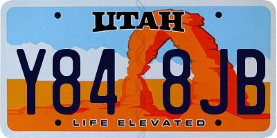 UT license plate Y848JB