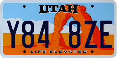 UT license plate Y848ZE