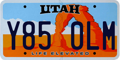 UT license plate Y850LM