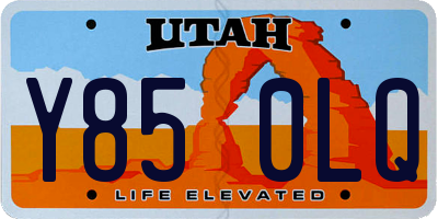 UT license plate Y850LQ