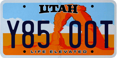 UT license plate Y850OT