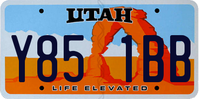 UT license plate Y851BB