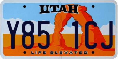 UT license plate Y851CJ