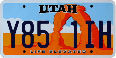UT license plate Y851IH