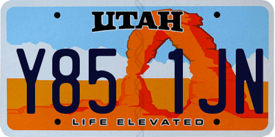 UT license plate Y851JN