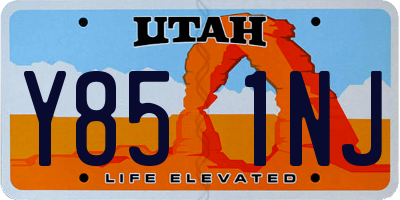 UT license plate Y851NJ