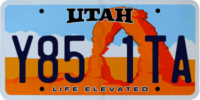 UT license plate Y851TA