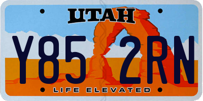 UT license plate Y852RN
