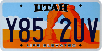 UT license plate Y852UV