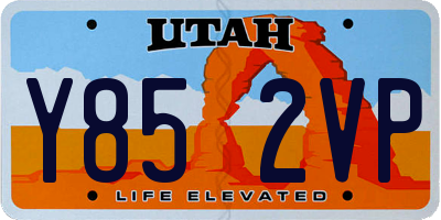 UT license plate Y852VP