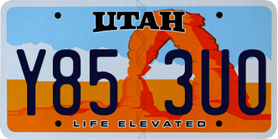 UT license plate Y853UO