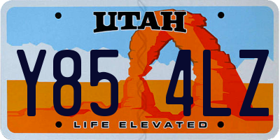 UT license plate Y854LZ