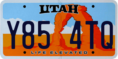 UT license plate Y854TQ