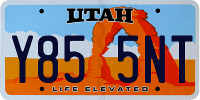 UT license plate Y855NT