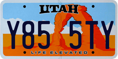 UT license plate Y855TY