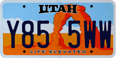 UT license plate Y855WW