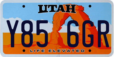 UT license plate Y856GR