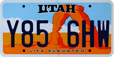 UT license plate Y856HW