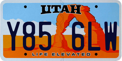 UT license plate Y856LW