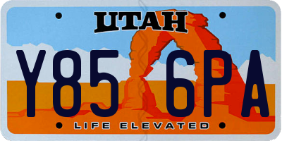 UT license plate Y856PA