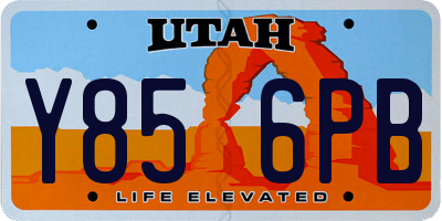 UT license plate Y856PB