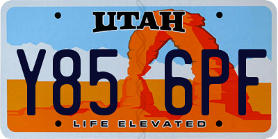 UT license plate Y856PF