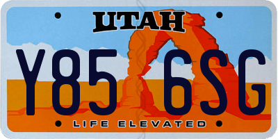 UT license plate Y856SG