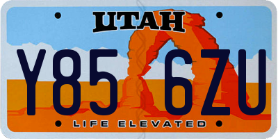 UT license plate Y856ZU