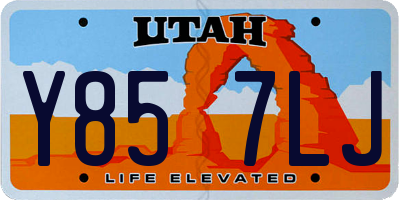 UT license plate Y857LJ