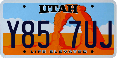 UT license plate Y857UJ