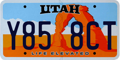 UT license plate Y858CT