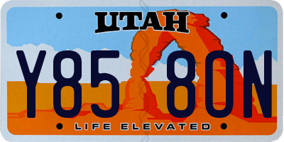 UT license plate Y858ON