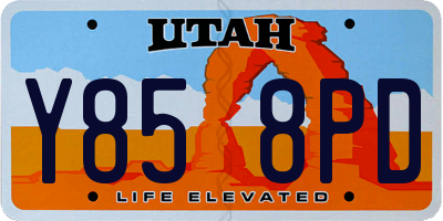 UT license plate Y858PD