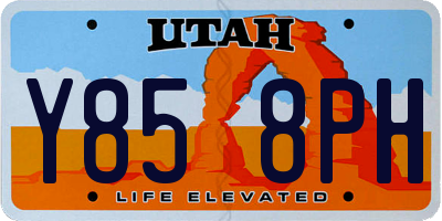 UT license plate Y858PH