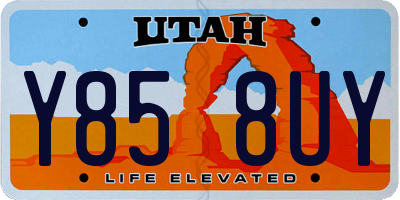 UT license plate Y858UY