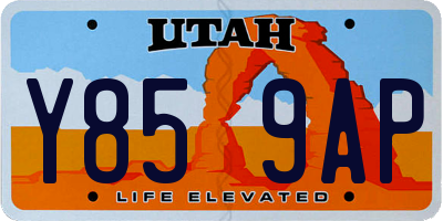 UT license plate Y859AP