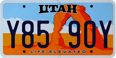 UT license plate Y859OY