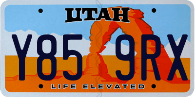 UT license plate Y859RX