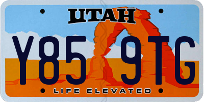 UT license plate Y859TG