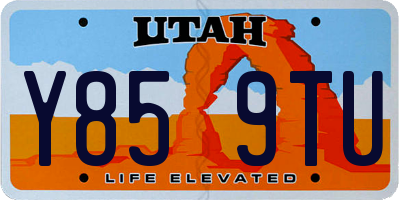 UT license plate Y859TU