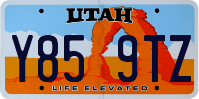 UT license plate Y859TZ
