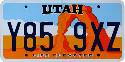 UT license plate Y859XZ