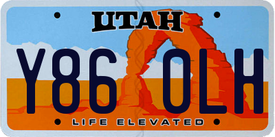 UT license plate Y860LH