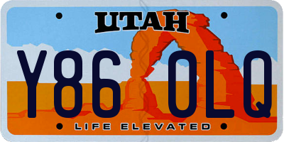 UT license plate Y860LQ