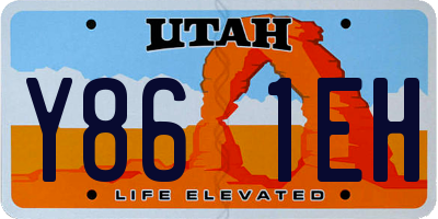 UT license plate Y861EH