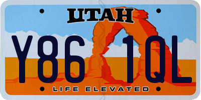 UT license plate Y861QL
